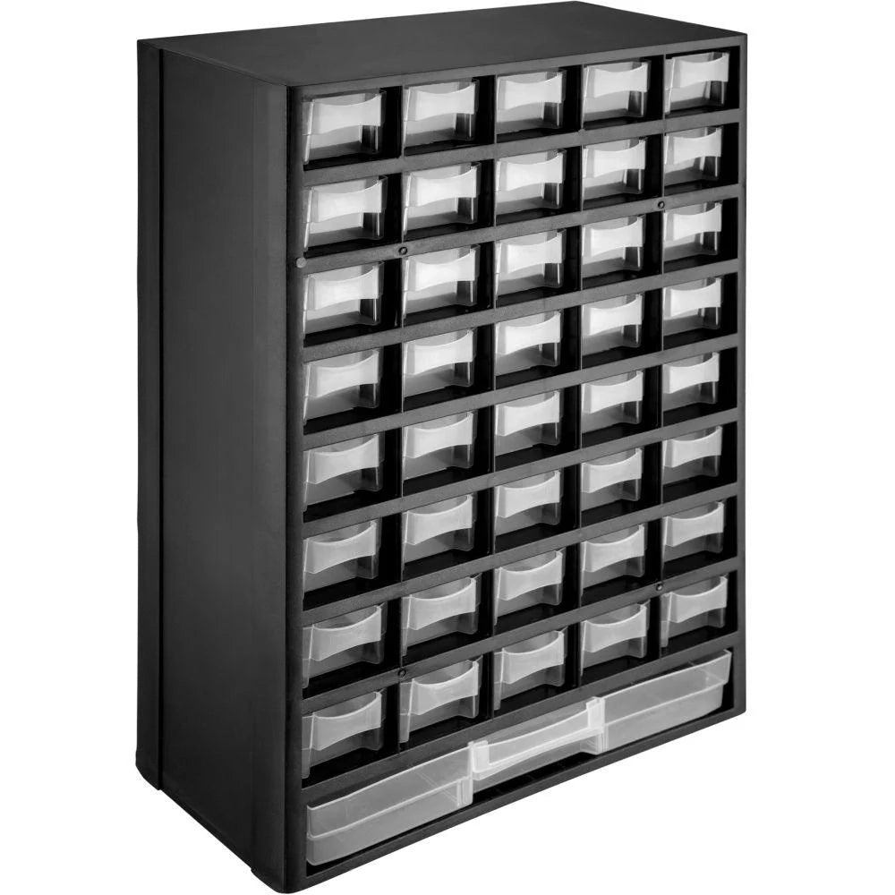 Cassettiera in plastica con 41 cassetti struttura in plastica nera solida 3408179