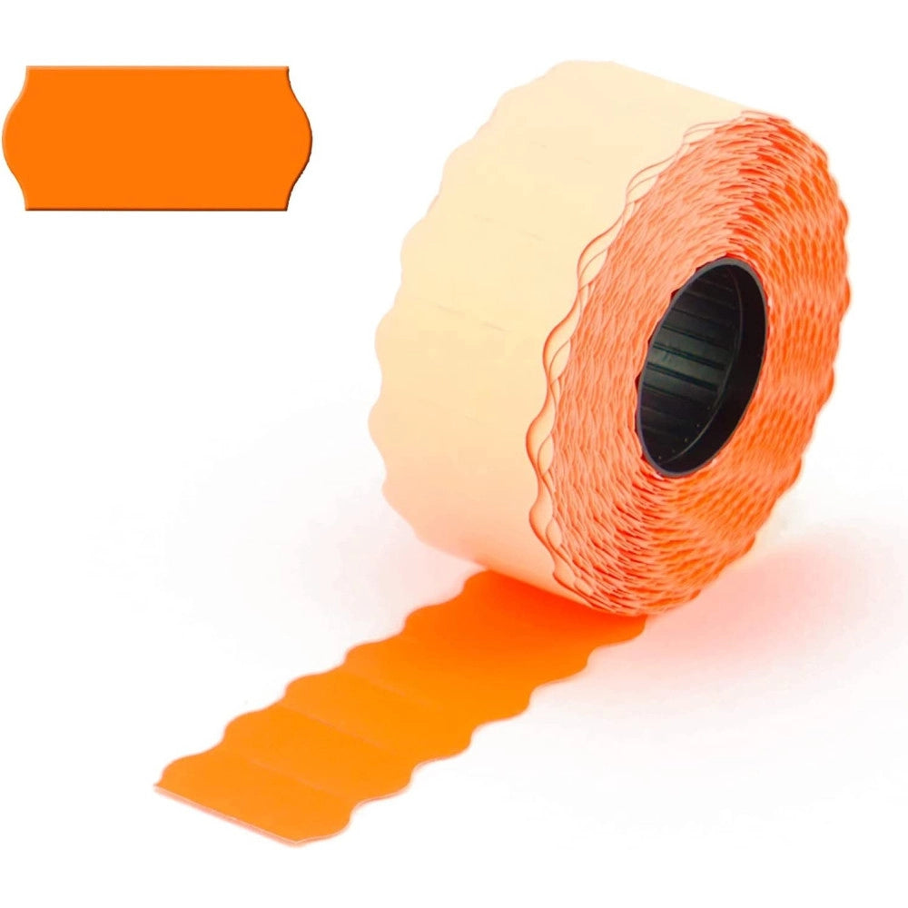 Trade Shop - Set 10 Rotoli Arancione Etichette Prezzatrice Segnaprezzo 26x12mm Negozio Ufficio -