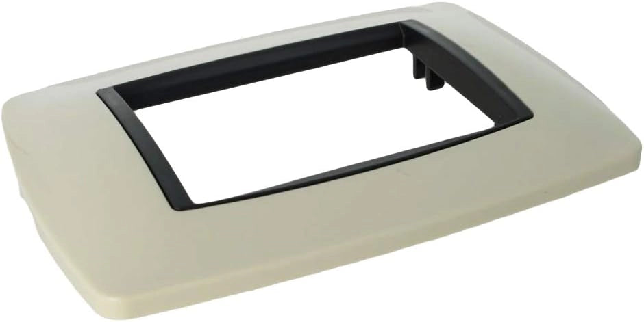 Placca Plastica Bombata Serie Space 3P Colore Sabbia Compatibile Con Bticino Living International