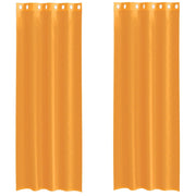 Tende in Voile con Occhielli 2 pz Arancio 140x300 cm