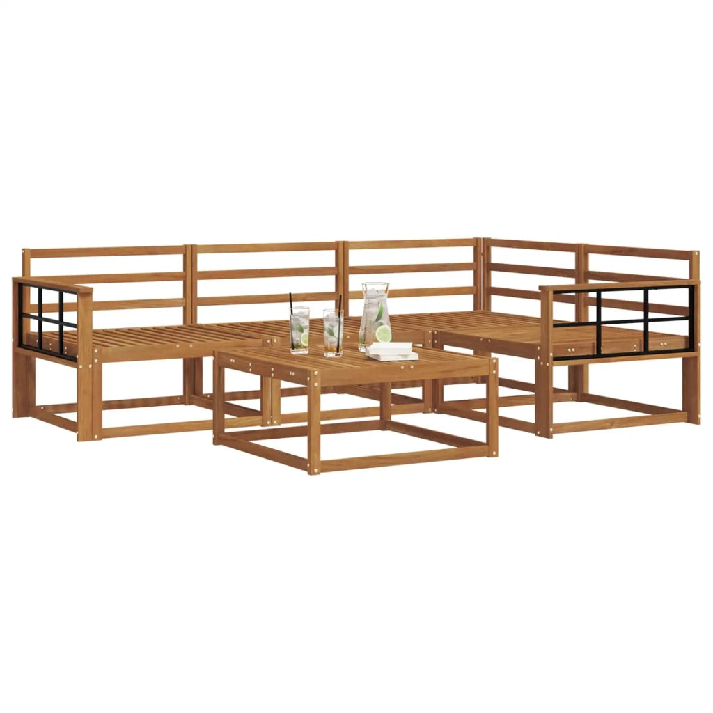 Set di divani da esterno 5 pcs Naturale