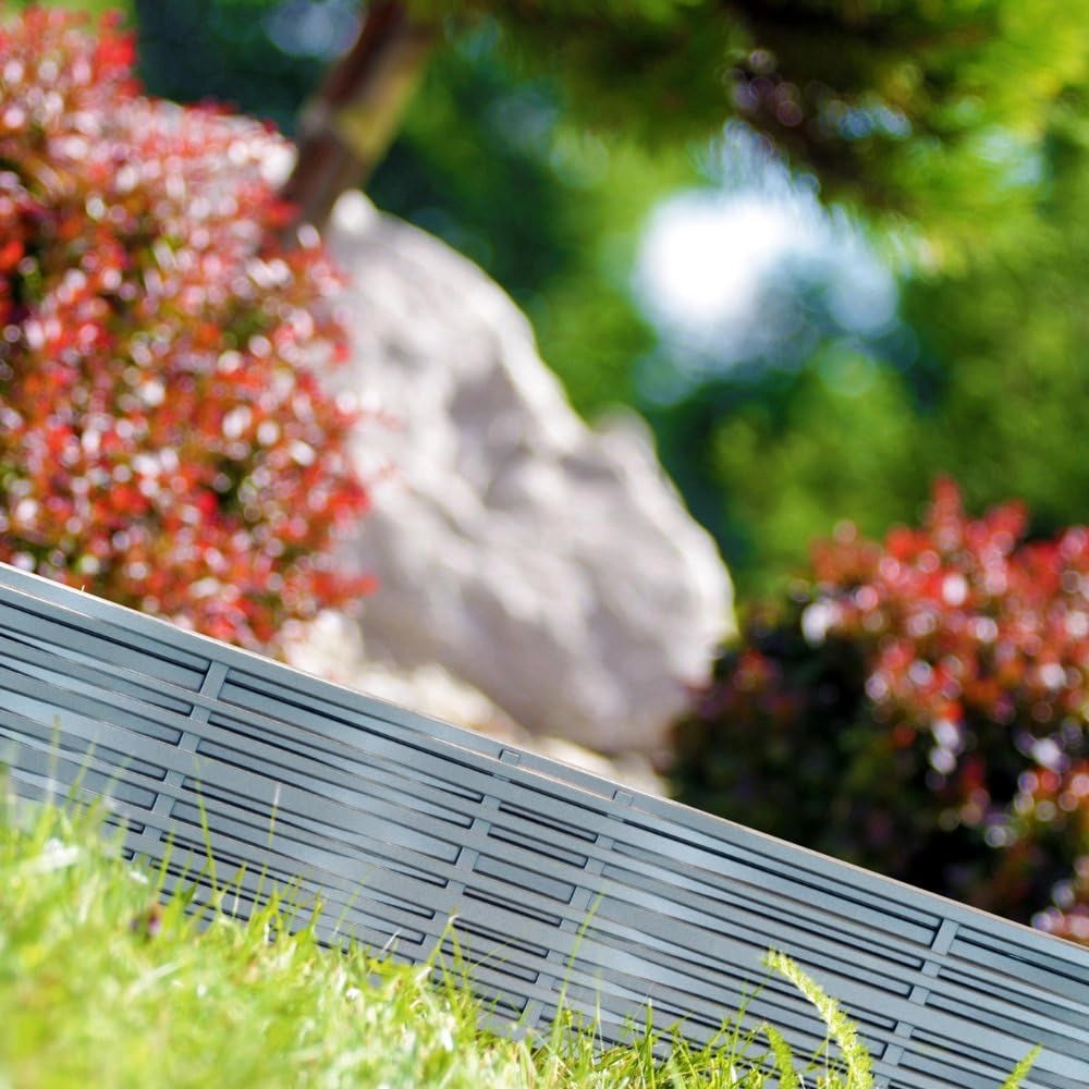 Bordo per Giardino 15,6m Recinzione Prato Bordatura per Aiuole Palizzata Orto Piante Marrone