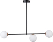 Plafoniera moderna nera 3 sfere vetro G9 12W Gama Sigma