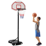 Canestro da Basket Regolabile 155-210 cm Base Riempibile e Ruote ¨C zephmum ¨C Multicolore