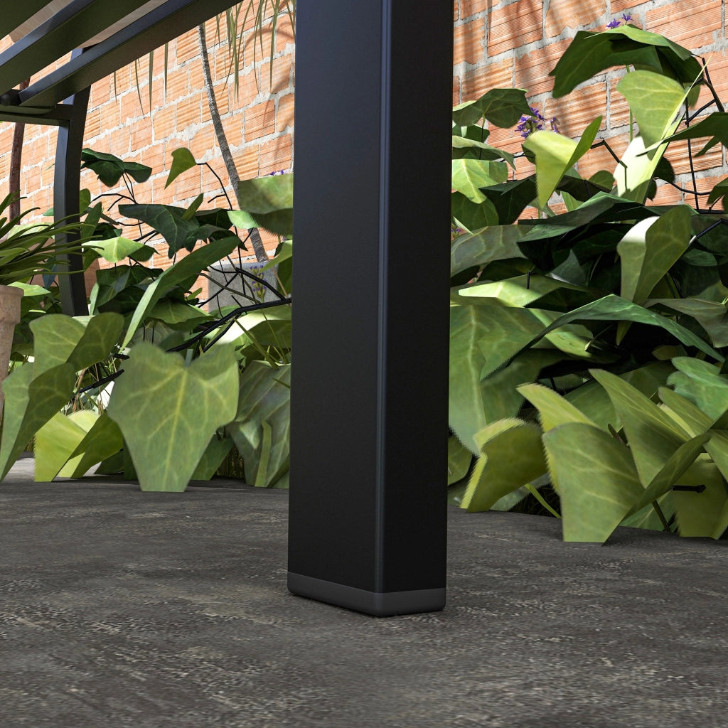 Panchina da Giardino 2 Posti ¨C Zephmum ¨C Acciaio Nero 125x50x75