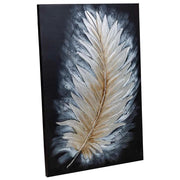 Quadro dipinto a mano con rilievo nero 60x90x3h