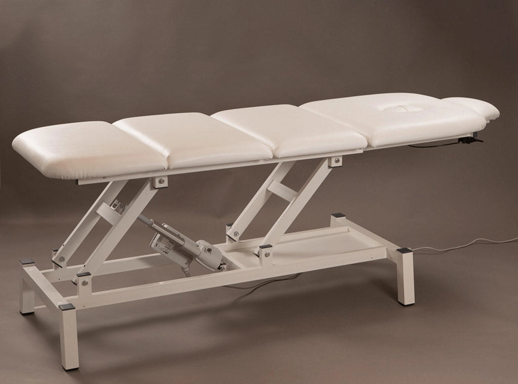 Lettino da Massaggio Fisioterapia Elettrico 4 Sezioni 190x65x55/85cm Benotti Ascot Bianco