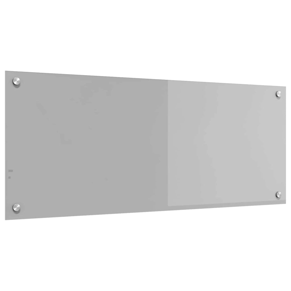 Paraschizzi da cucina moderno ed elegante 100 x 40 cm durevole resistente al calore design in vetro temperato grigio chiaro 02_0058444