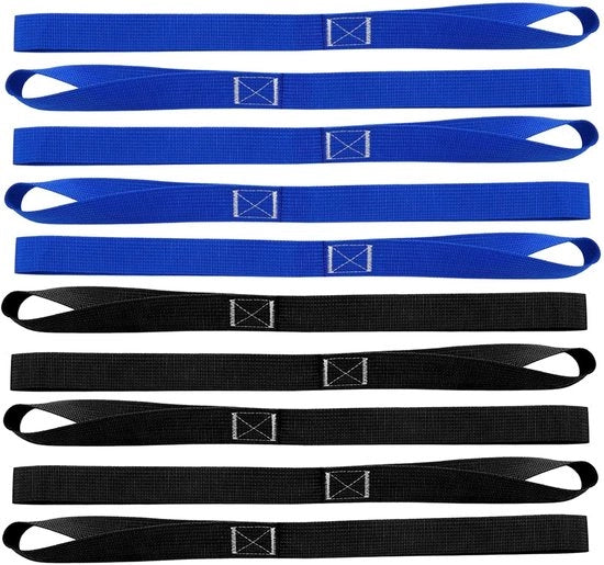 Decalcomanie automatiche a corta durata per trasporto motori e ATV, 10 pezzi, con lacci automatici a nylon resistenti allo slittamento