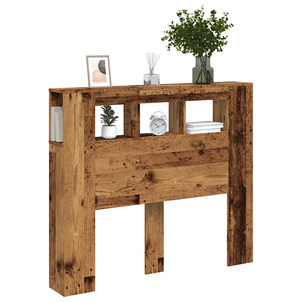vidaXL Testiera LED Legno Antico 120x18,5x103,5 cm Legno Multistrato