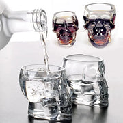 Trade Shop - Mini Bicchiere In Vetro A Forma Di Teschio Per Shot Cichhetto Alcolici Barman -