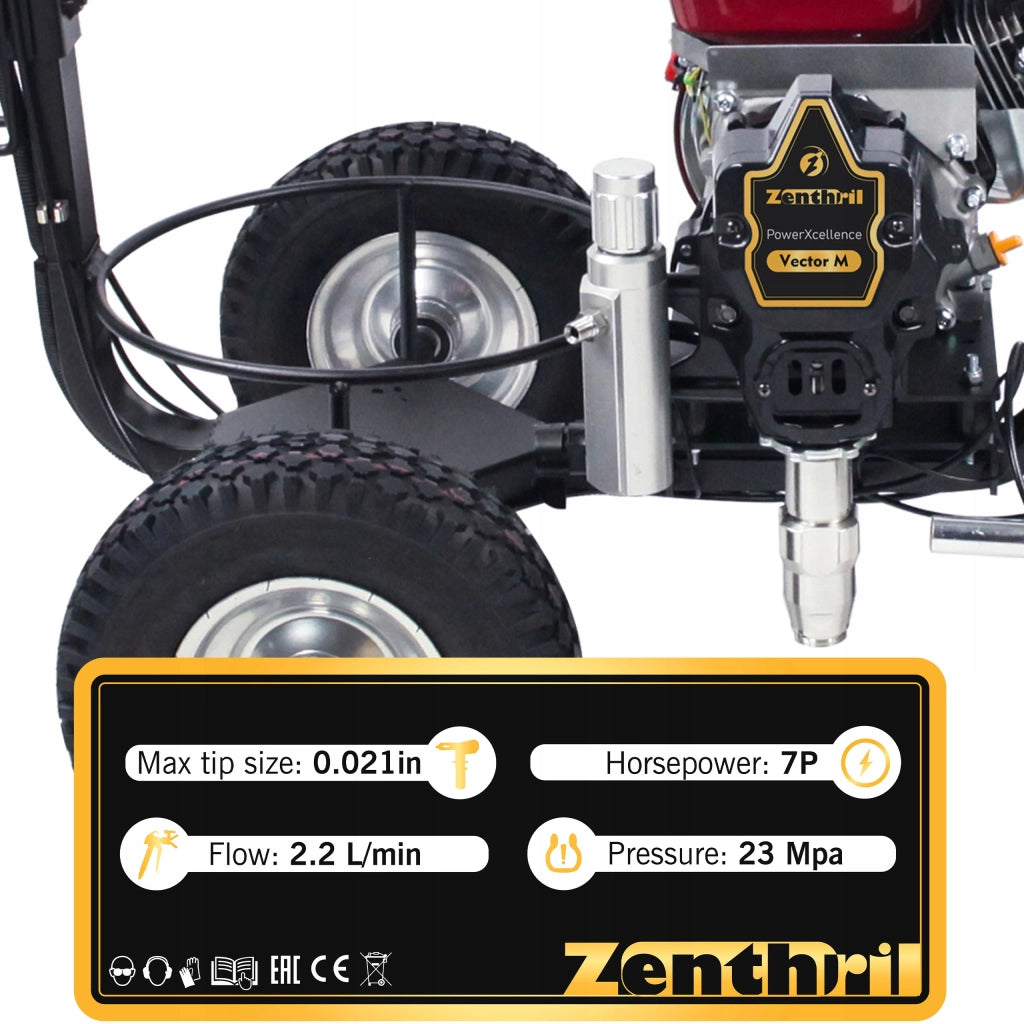 Traccialinee Stradale Zenthril PowerXcellence Vector M – Motore a Scoppio 7P | 23 MPa | 2,2 L/min | Ugello 215