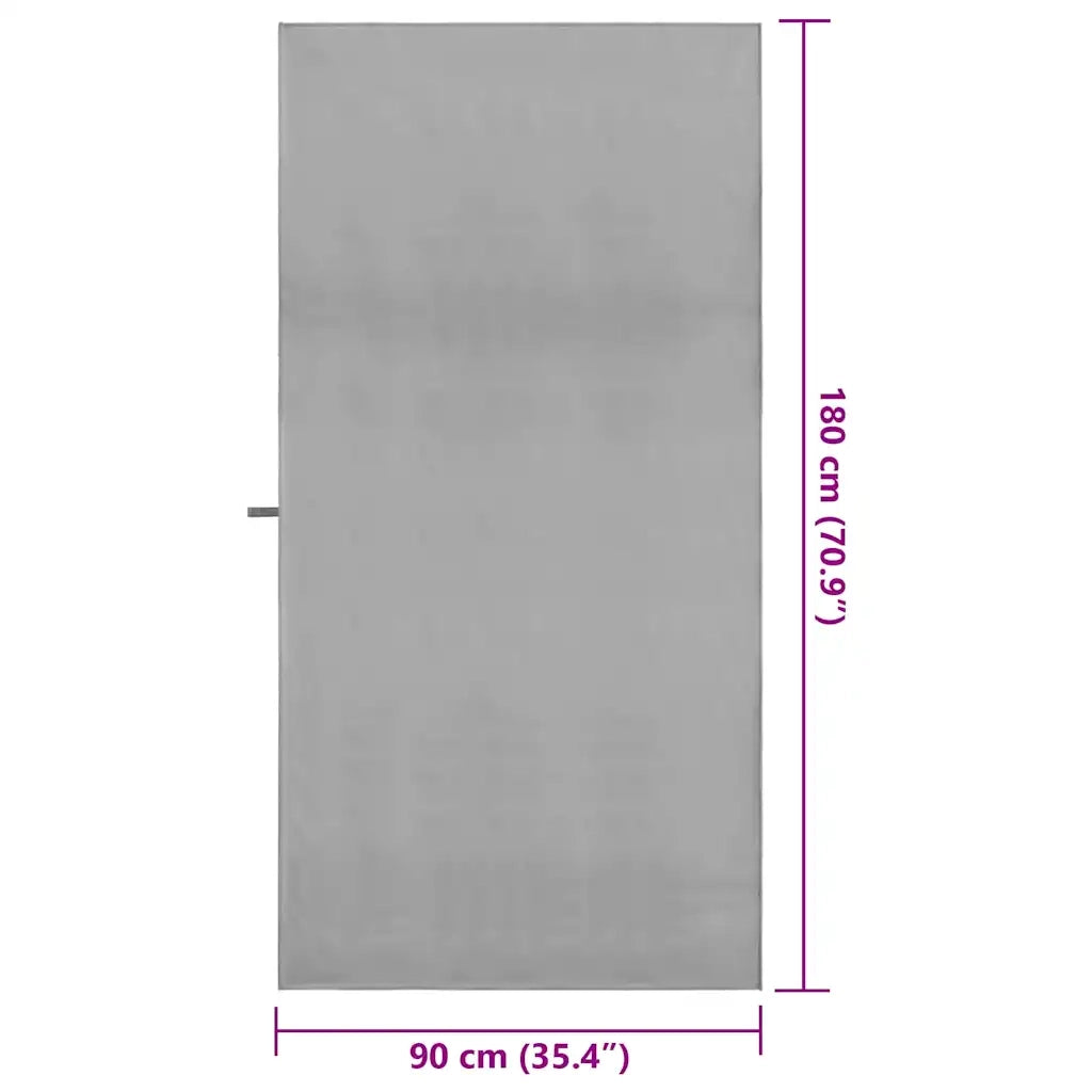 Asciugamani Sportivi 2 pz | Teli per bagno Grigio scuro 90 x 180 cm