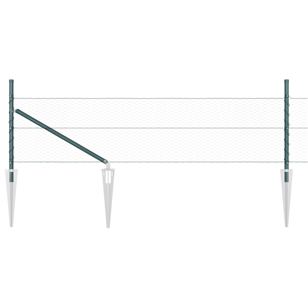 Recinzione Esagonale  Verde 0.4x25 m Acciaio
