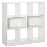 Mobile Libreria Portaoggetti a 3 Livelli e 8 Ripiani Totali, in MDF, 97.5x30x100 cm, Bianco