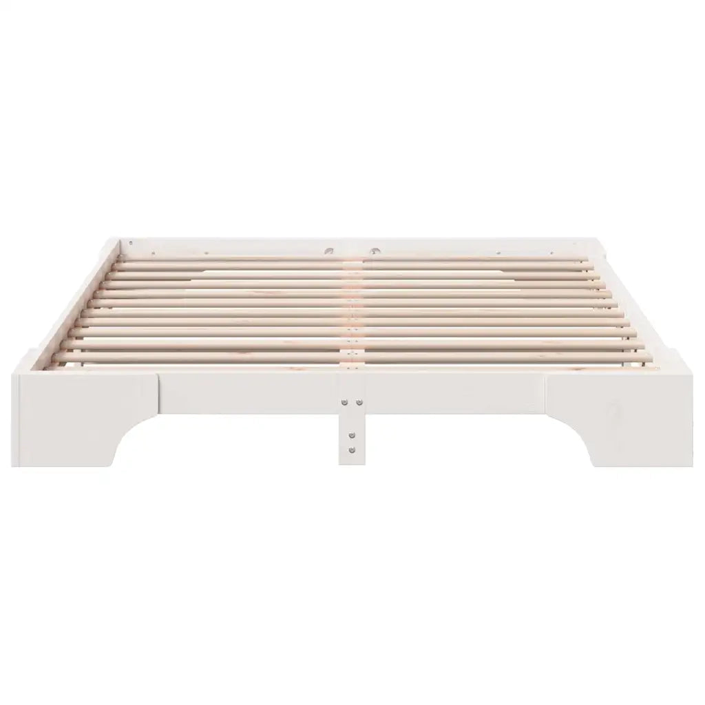 Struttura del letto Bianco 150 x 200 cm Pino massello