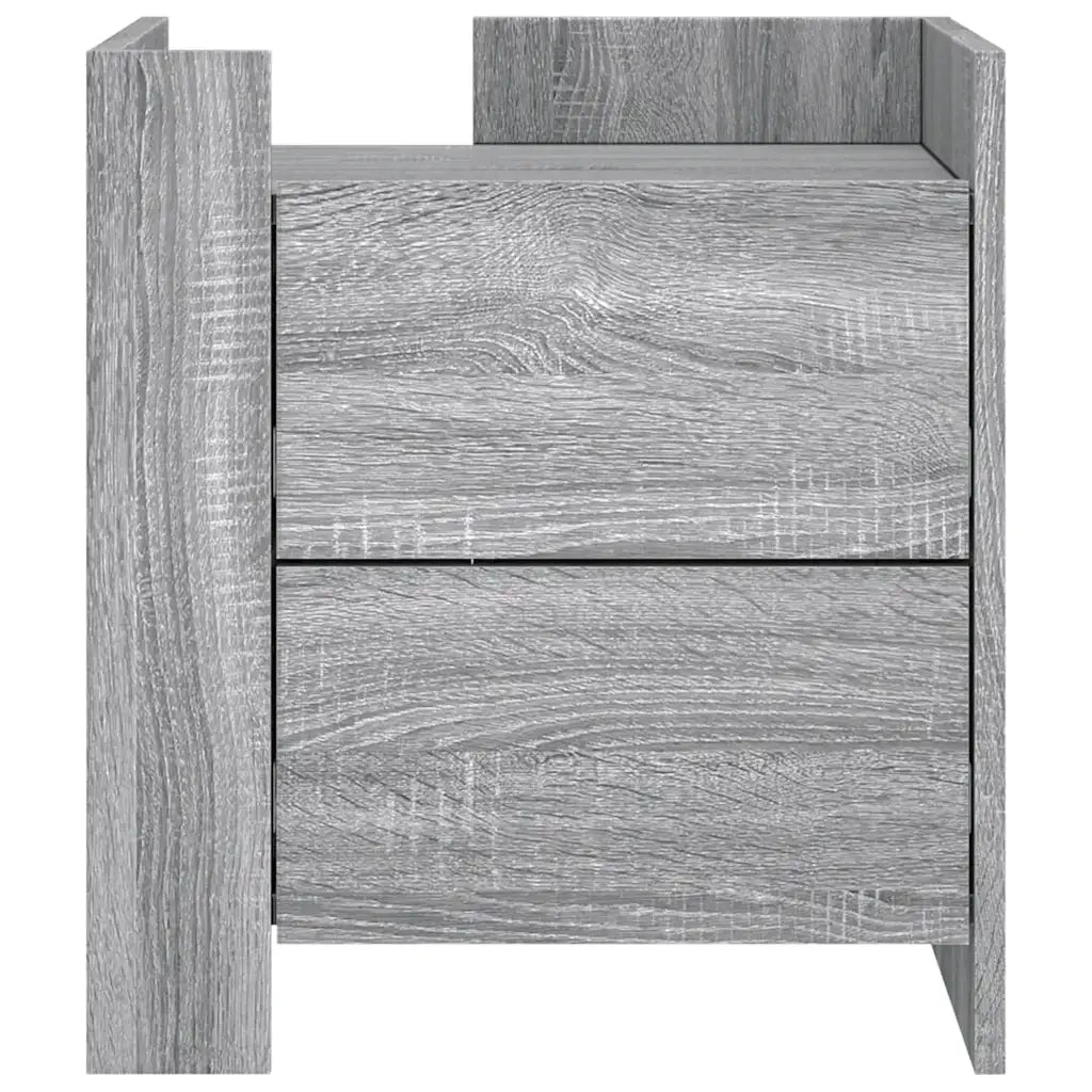 Comodino Grigio Sonoma 45x50x50 cm in Truciolato 848288