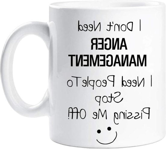 Tazza per un Makeover di 60 secondi - Nessuna Gestione per l'Ira - Regalo di Novità Divertente per Pochi Eletti - Ceramica con Umorismo