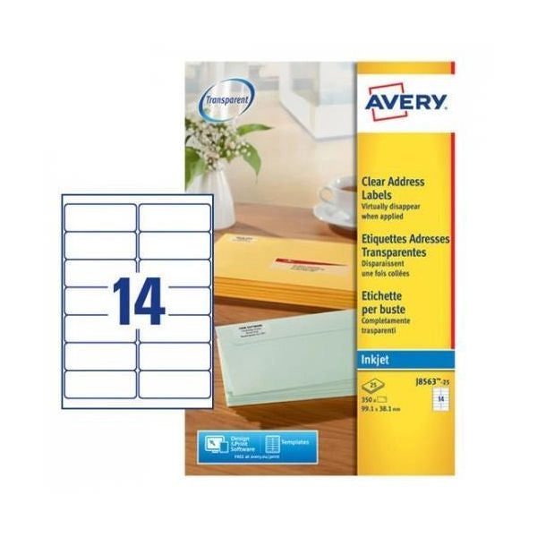 Etich.trasparenti 99 1x38 1 singolo - 101869