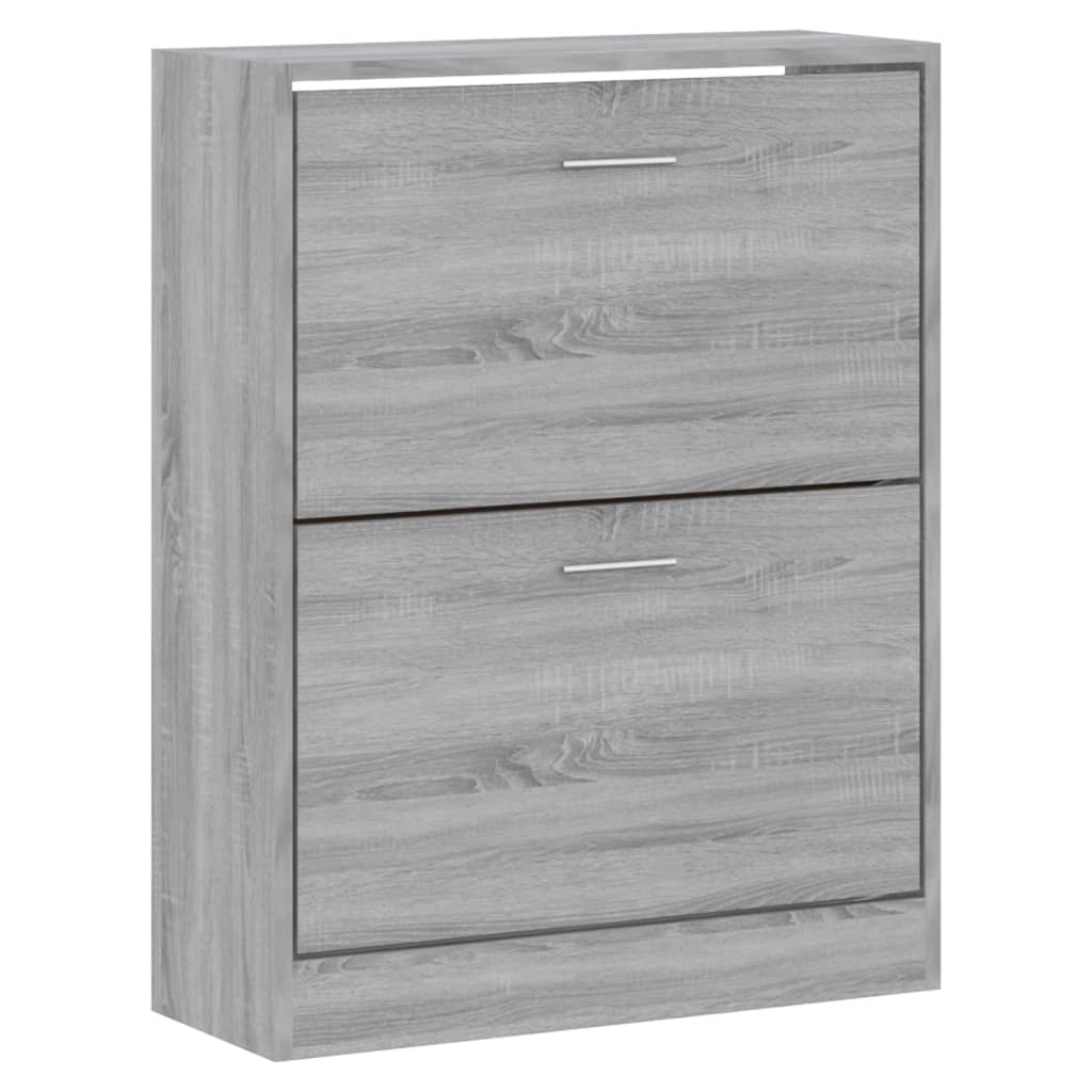 Scarpiera mobile contenitore per scarpe mobile per ingresso/corridoio/soggiorno design Sonoma 63 x 24 x 81 cm legno ingegnerizzato grigio 02_0022086