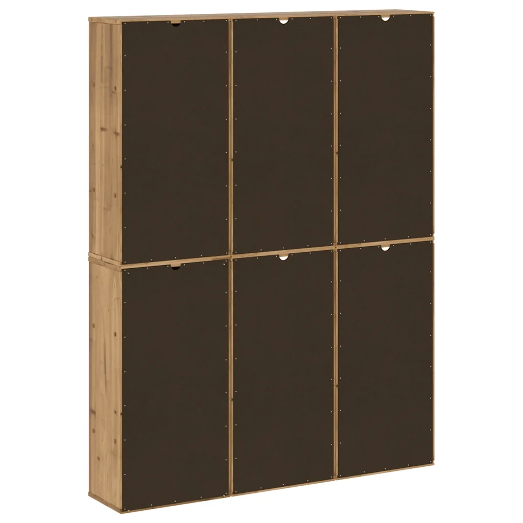 Armadietti Laterali 6 pz ODDA 40x24x79 cm Legno Massello Pino 3365354