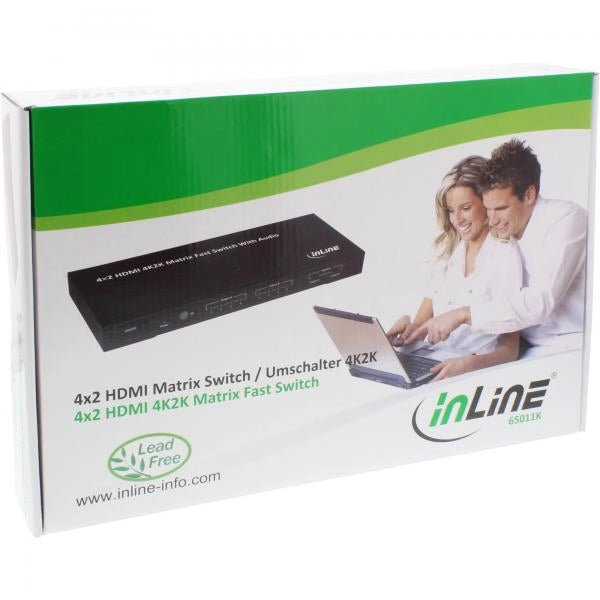 Switch/commutatore matrice HDMI InLine - 4K2K - 4 ingressi a 2 uscite