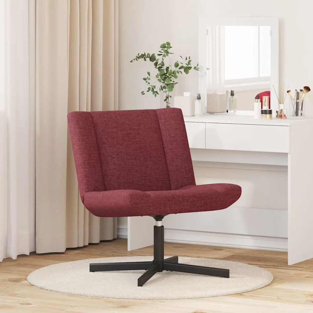 Sedia girevole Rosso Vino 63 x 75 x 76 cm Tessuto CFW1546850