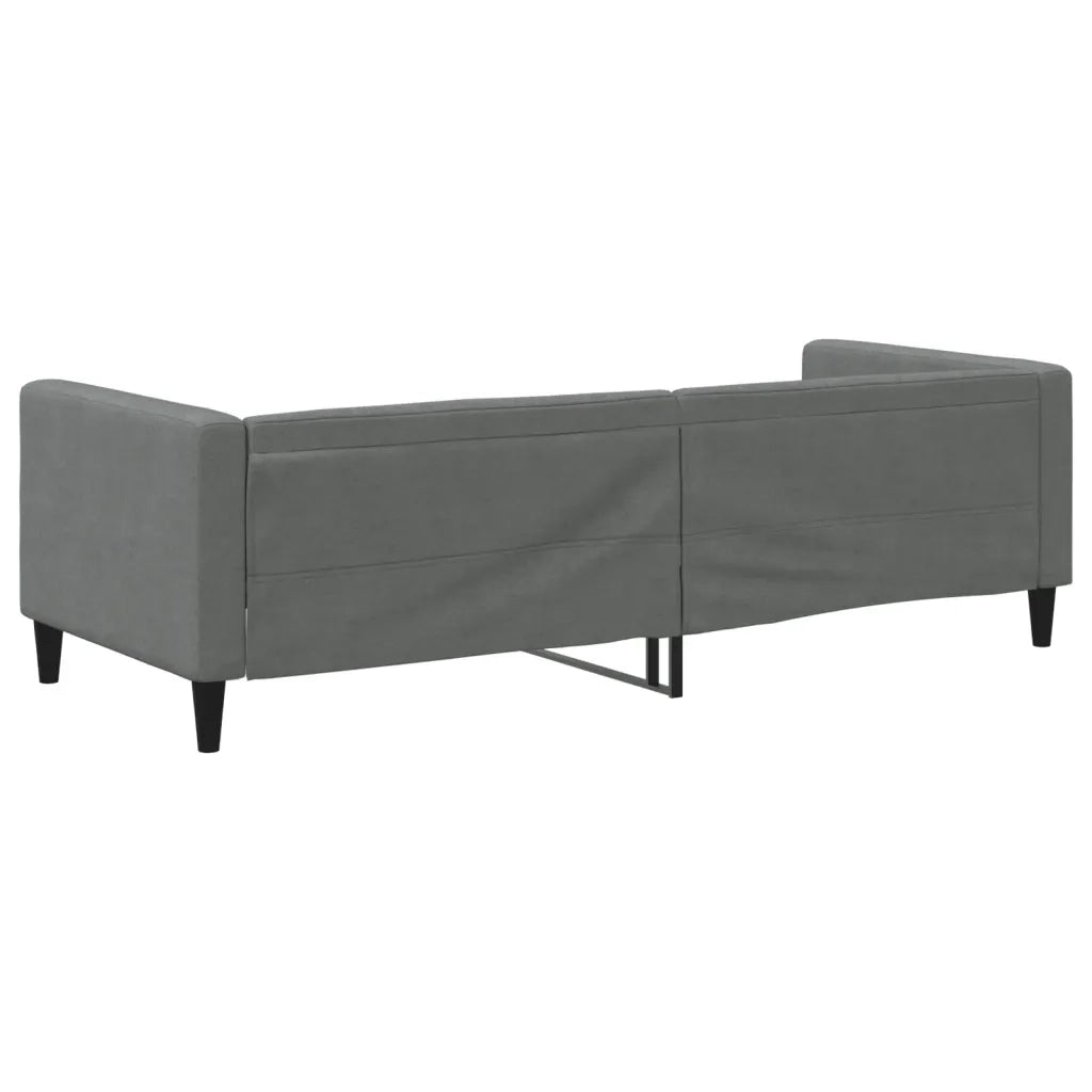 Letto singolo | Letto per adulti | Letto da Giorno Grigio Scuro 80x200 cm in Tessuto