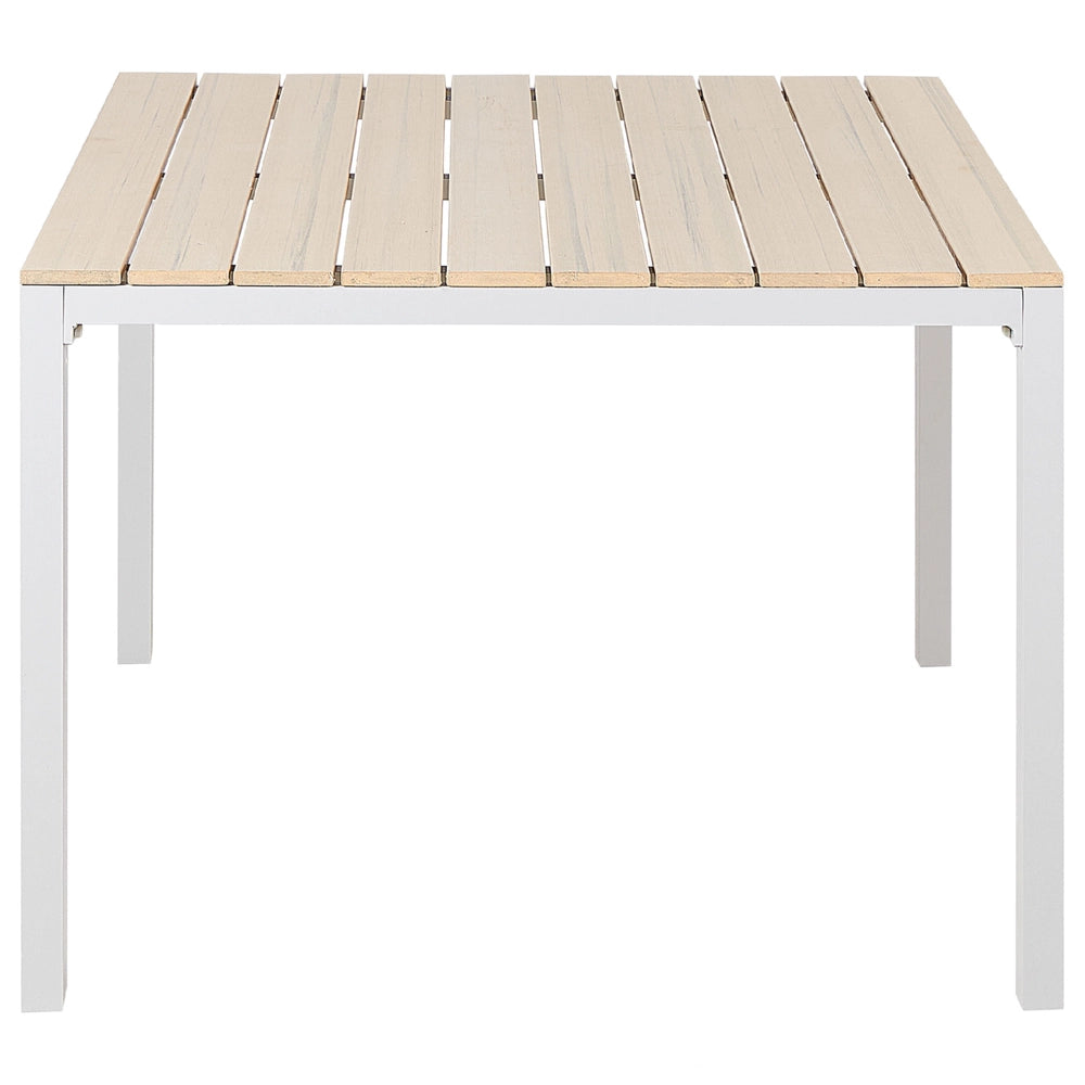 Tavolo da Giardino beige e Alluminio Bianco Resistente resistente agli agenti atmosferici moderno