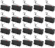 Micro-interruttori a 3 poli - 20 pezzi - Interruttore a sfera - Momentaneo - Elettroda di contatto - Adatto per vari dispositivi - T331