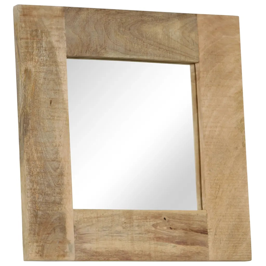 Specchio-Specchio Decorativo in Legno Massello di Mango 50x50 cm