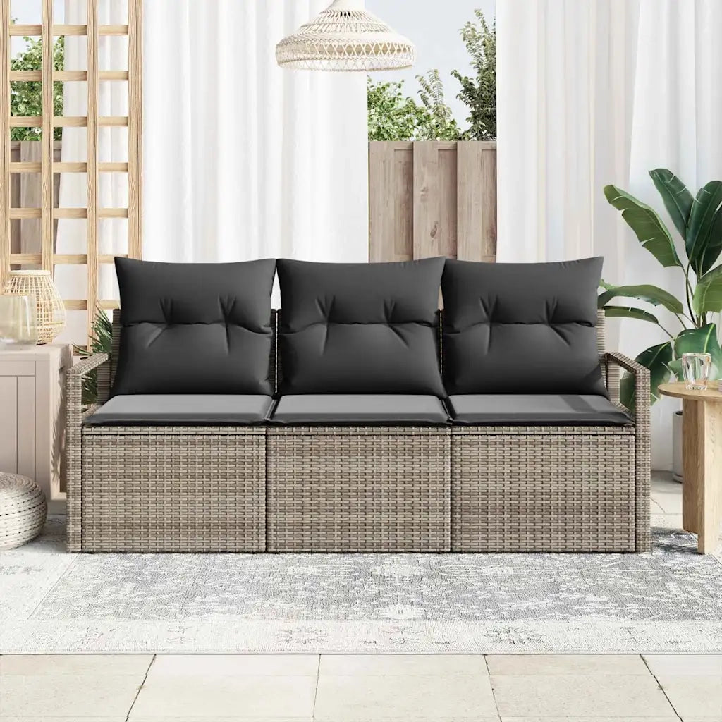 Set di divani 3 pcs Grigio polyrattan 3346239