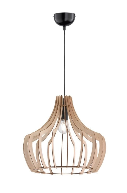 Lampada a sospensione WOOD legno chiaro Ø44 E27 RL