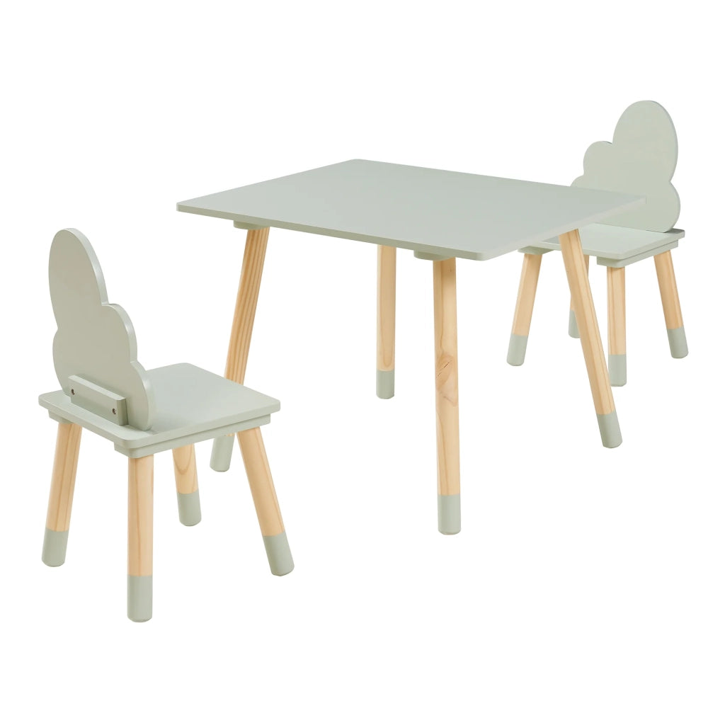 Set tavolo e 2 sedie per bambini Hovle verde menta 03_0009450