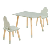 Set tavolo e 2 sedie per bambini Hovle verde menta 03_0009450