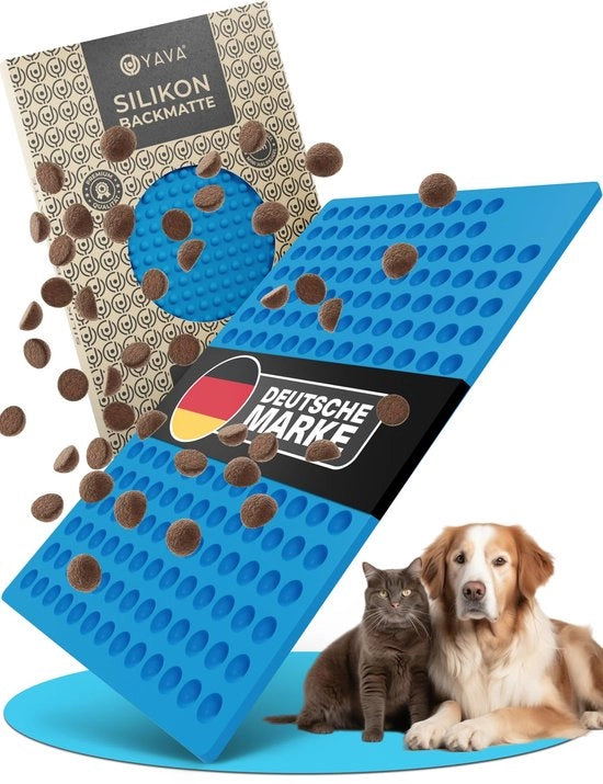 Matita per biscotti per cani in silicone premium, diametro 1,5 cm, a forma di mezza luna, BPA libero, colore turchese.