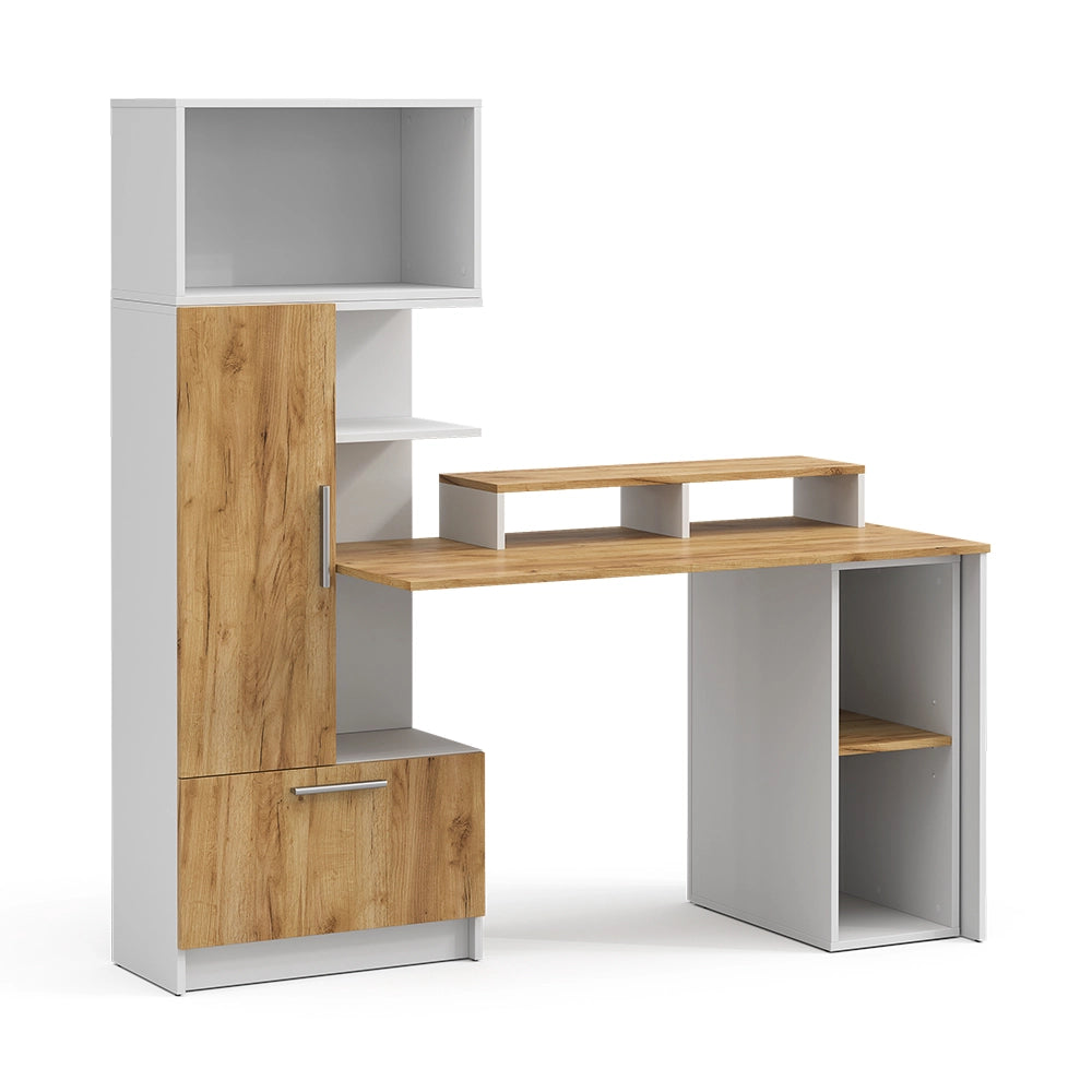Vicco set scrivania Bianco/Rovere dorato 150 x 59 cm Set di 4