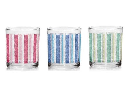 Set 3 Bicchieri da Tavola in Vetro Linda Canvas 220 cc Cerve