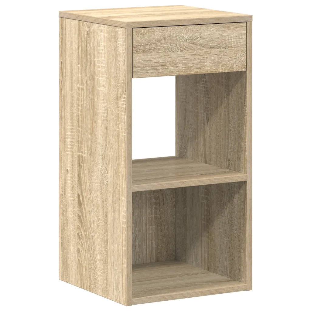 Set di 2 Comodini | Armadio da Notte | Mobiletto da notte con Cassetto Rovere Sonoma 35x34x66,5 cm