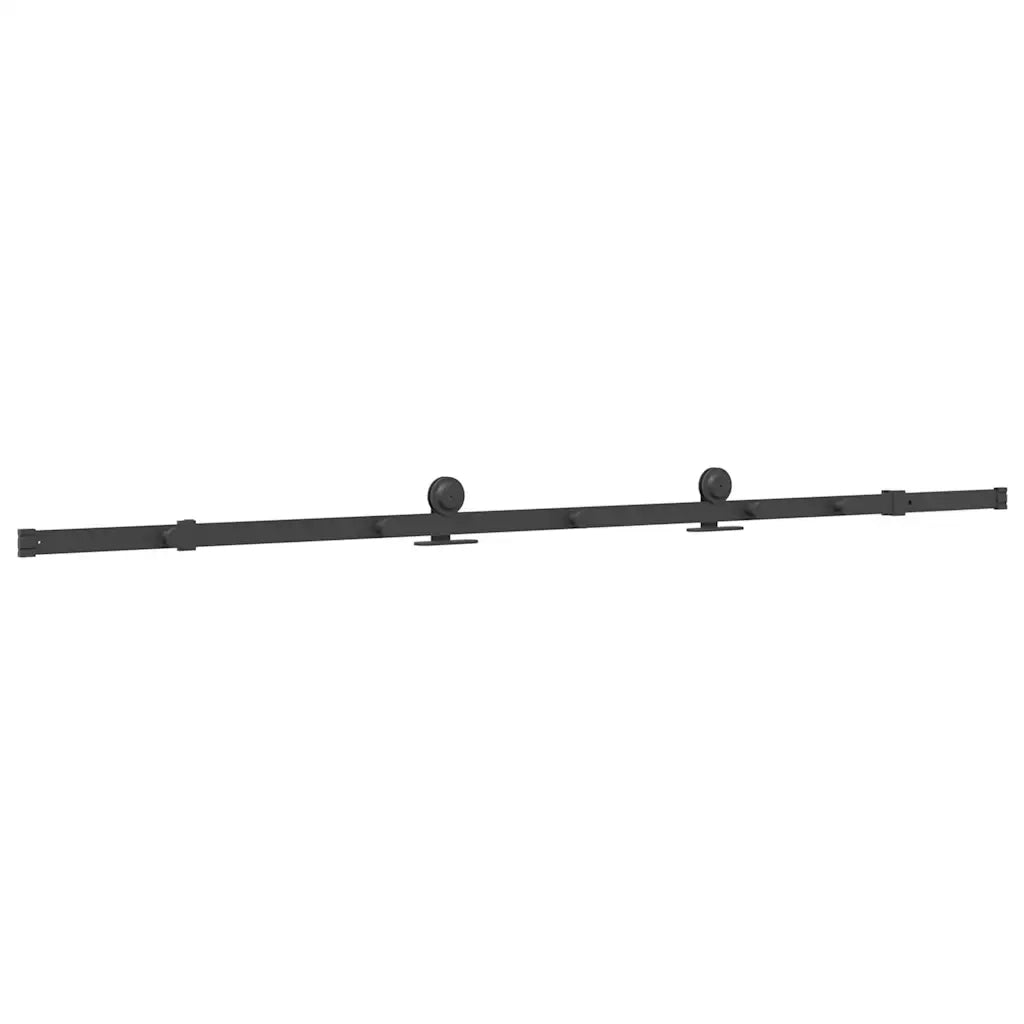 Kit di Binari per Porte Scorrevoli 213,5 cm Acciaio Nero CFW1047309