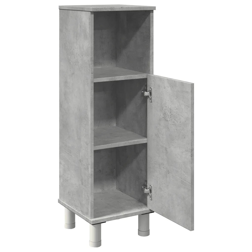 Mobiletto da bagno moderno con ampio spazio contenitivo 30 x 30 x 95 cm realizzato in legno composito color grigio cemento 02_0050769