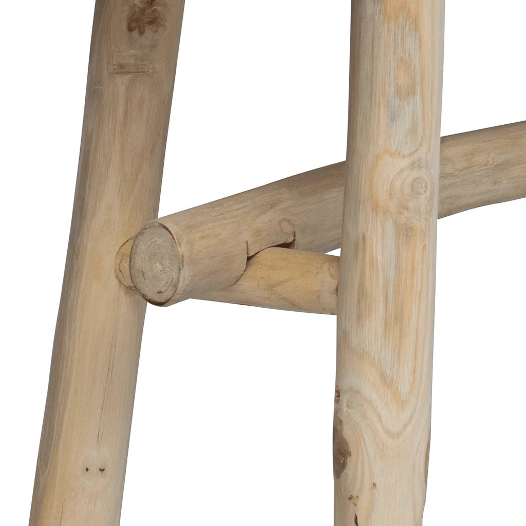 Panca in Vera Pelle e Teak cod mxl 49951