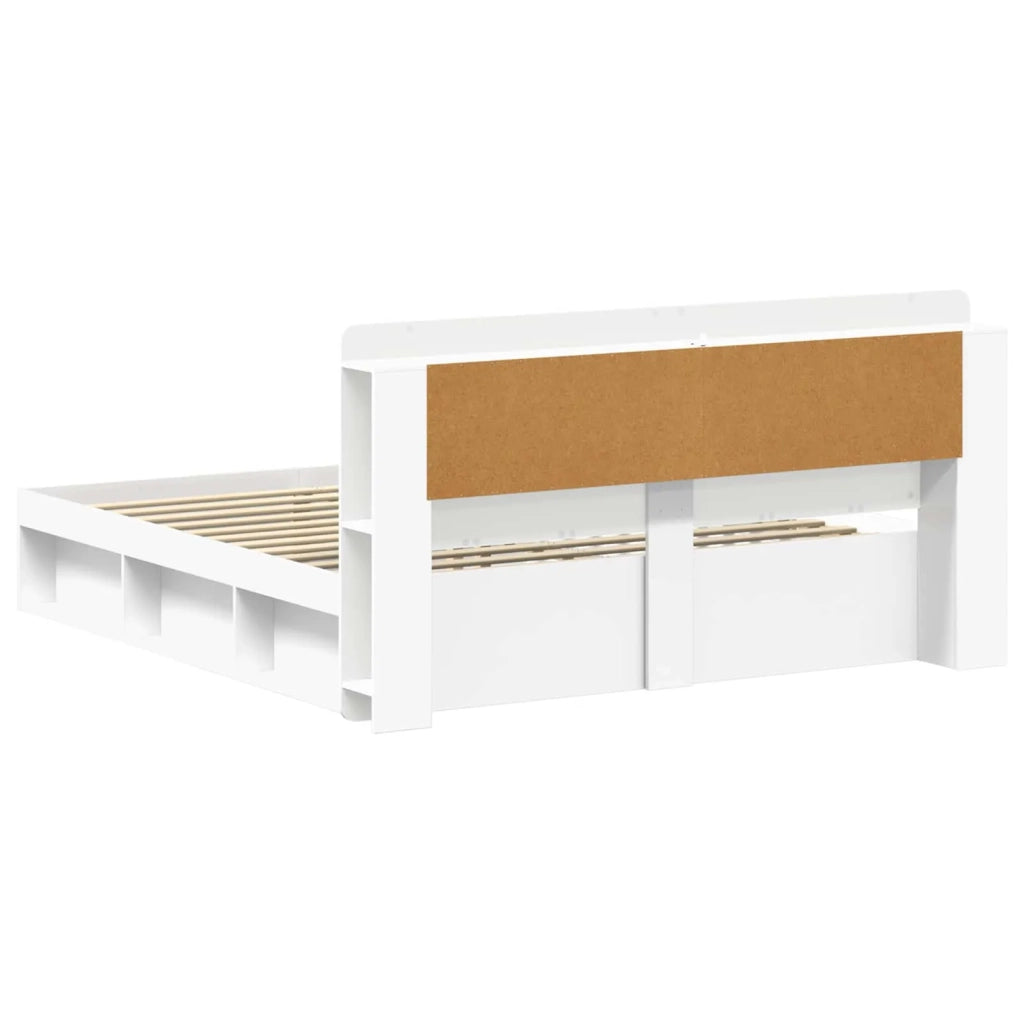 Telaio del letto con storage con testiera Bianco 180 x 200 cm