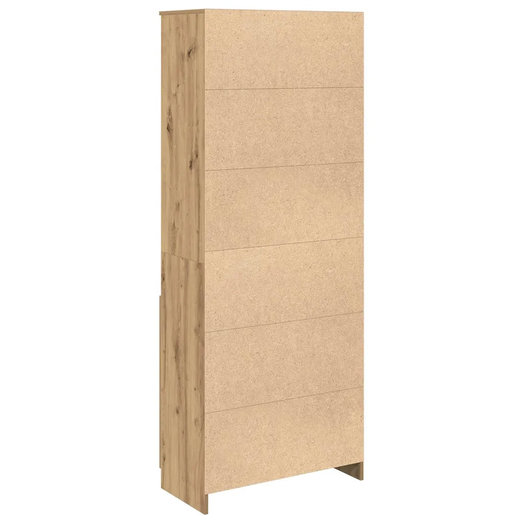 Credenza Rovere Artigianale 70x35x180 cm in Legno Multistrato