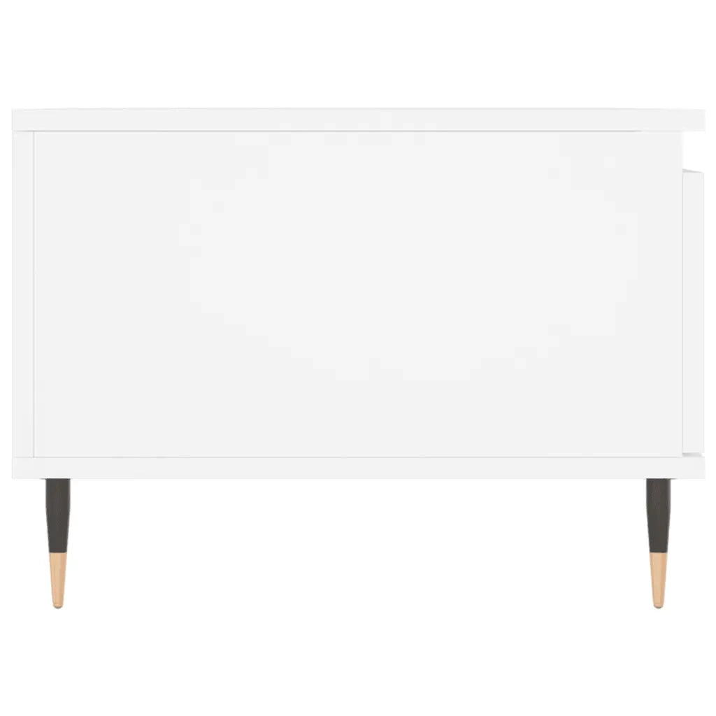 Tavolino da Salotto-Tavolino da soggiorno-Tavolo Bianco 90x50x36,5 cm in Legno Multistrato 814548