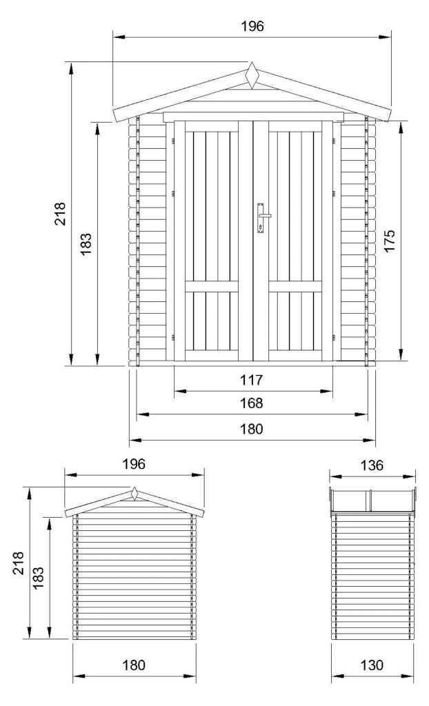 Casetta da Giardino in Legno 1,98 m² TIMBELA M367F1