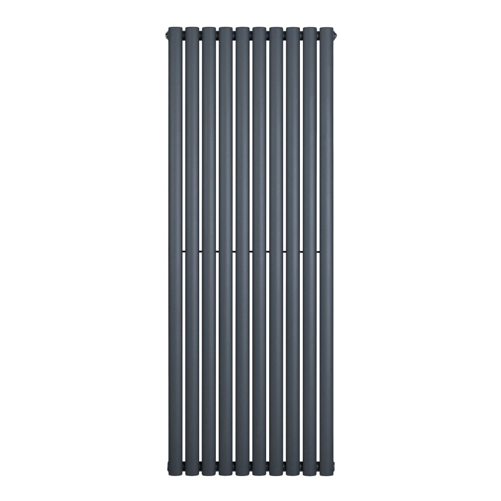 Radiatore Verticale Design Ovale Colonna Singola Antracite 1600x600 mm