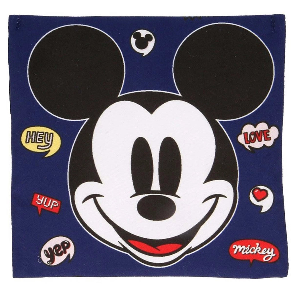 Borsa Termica Riutilizzabile per Bambini con Motivo Cartone Animato e Chiusura in Scratch 16x16cm Blu Mickey Mouse
