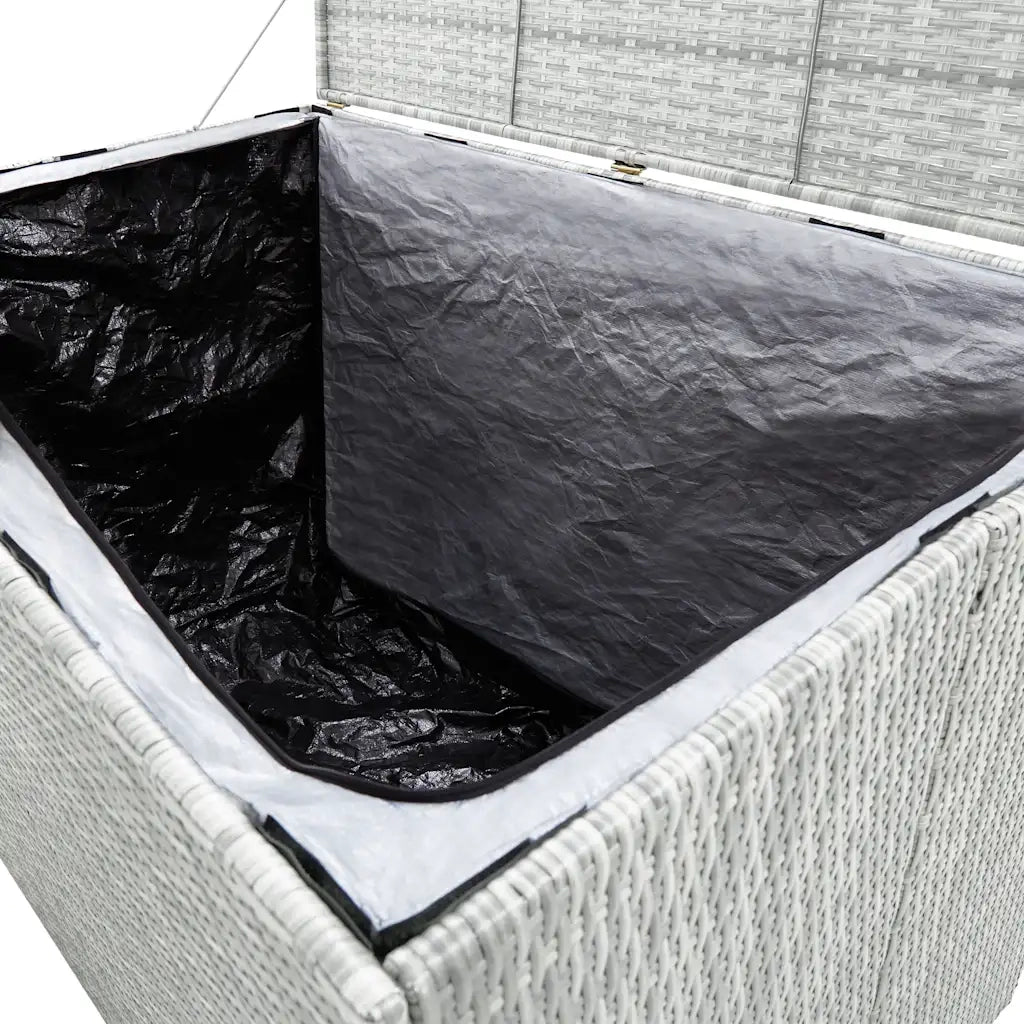 Baule da Giardino Grigio Chiaro 150x100x100 cm in Polyrattan 315512