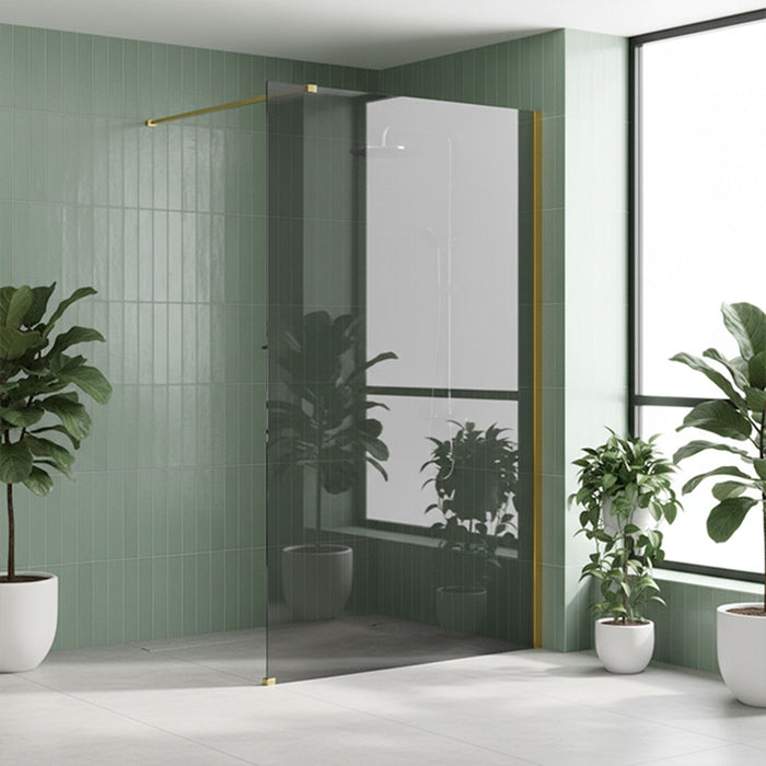 Parete Doccia Rea Flexi Grey / Gold 90